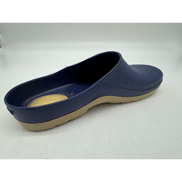 Lacrosse Unisex Slip On Super Birki Clog Shoes Size 8 Blue Beige Casual Footbed - Picture 6 of 12